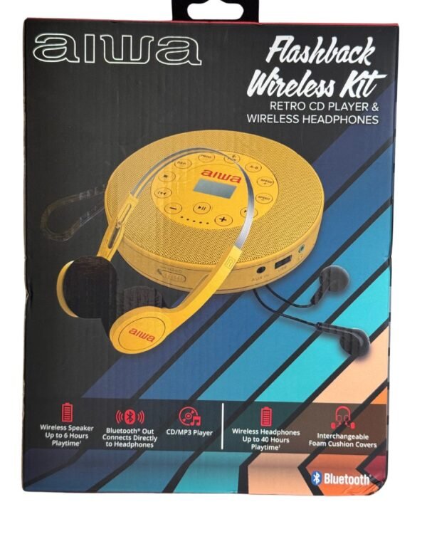 Aiwa Flashback Wireless Kit Portable CD Player