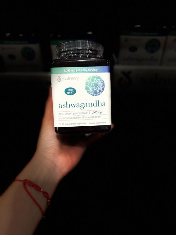 Youtheory Ashwagandha 180 capsulas vegetarianas (1000 mg)
