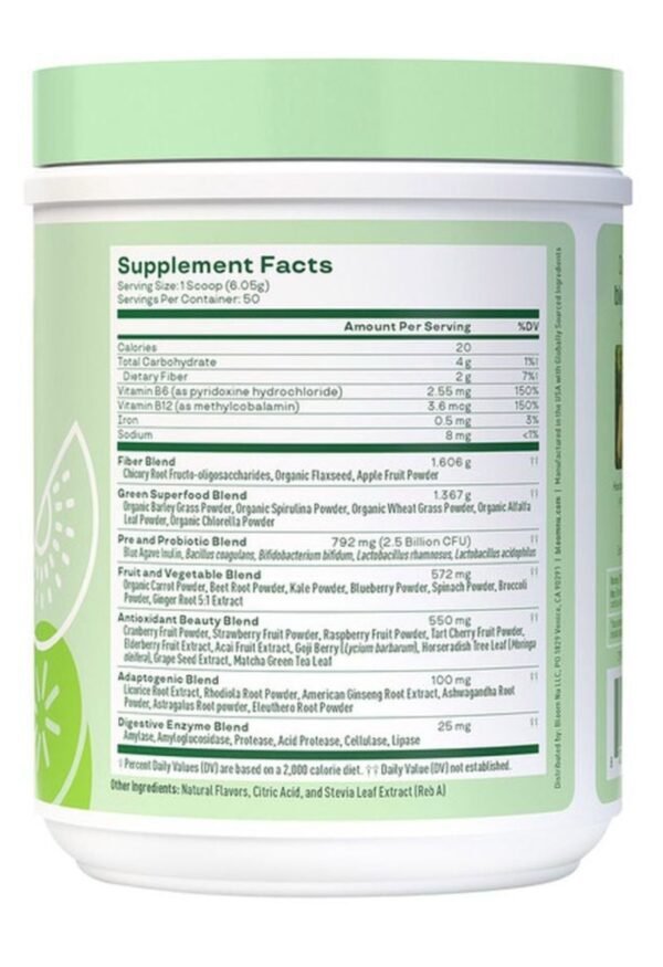 BLOOM Greens and Superfoods (50 servings) - Image 2