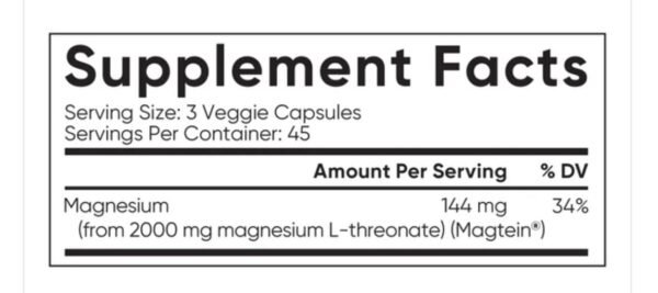 Sports Research Magnesium L-Threonate (Formula Avanzada) - Image 2