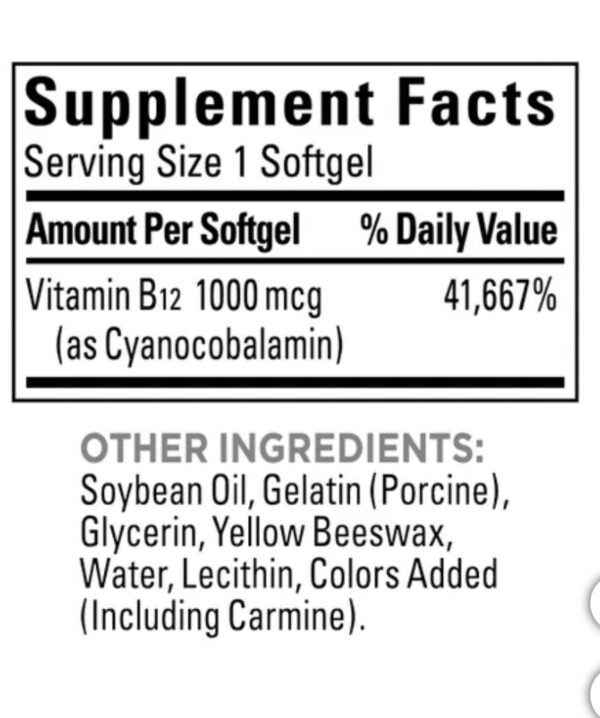 Nature Made Vitamin B12 (1000 mcg) - Image 2